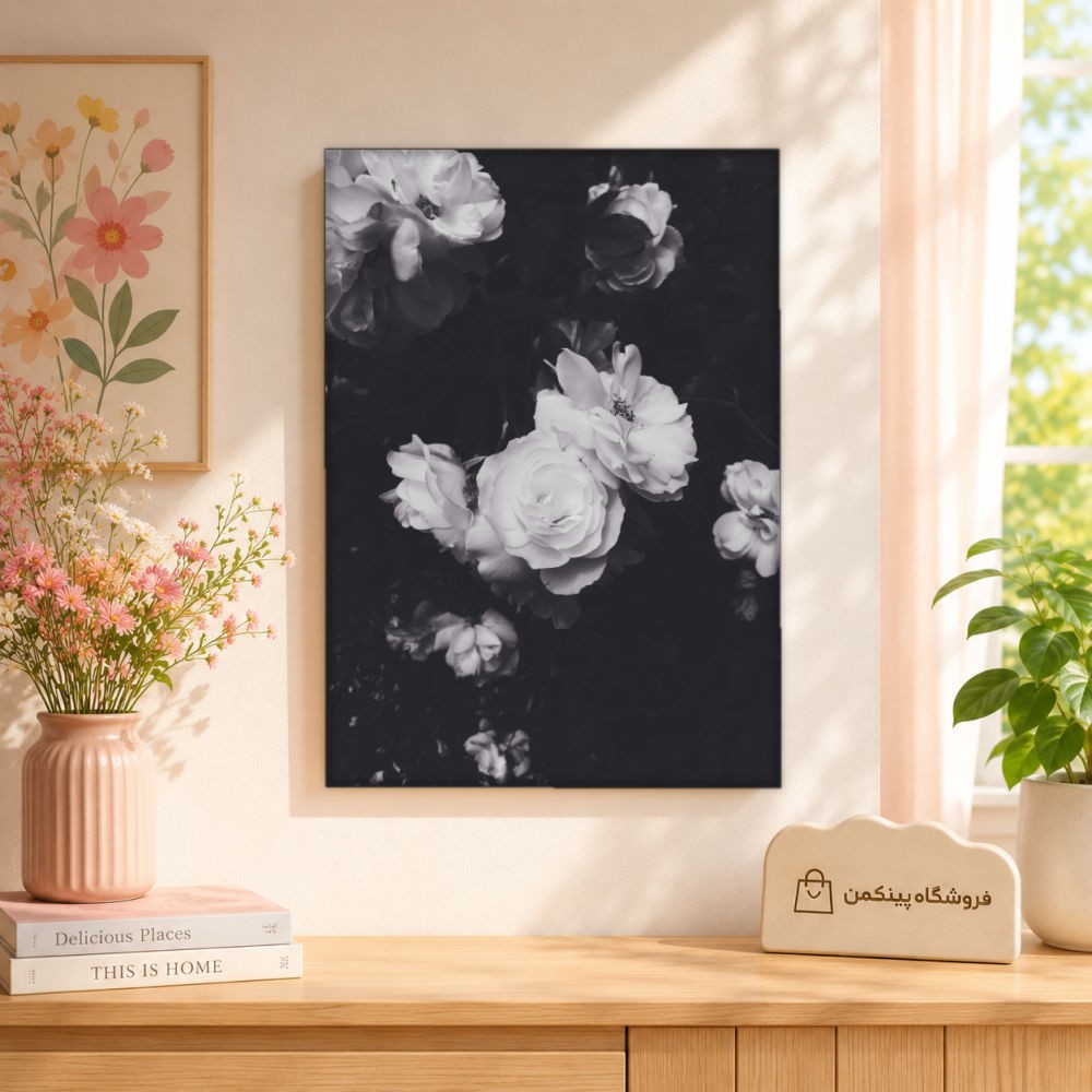 تابلو شاسی پینکمن طرح تکرنگ استتیک - Monochrome Aesthetic کد Jm60