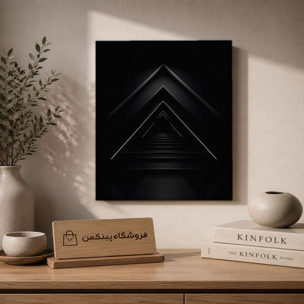تابلو شاسی پینکمن طرح تکرنگ استتیک - Monochrome Aesthetic کد Jm56