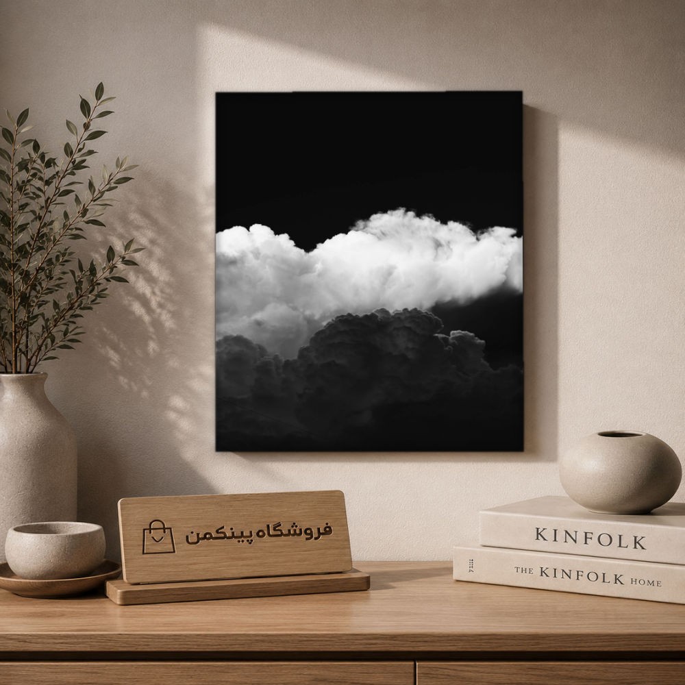 تابلو شاسی پینکمن طرح تکرنگ استتیک - Monochrome Aesthetic کد Jm51