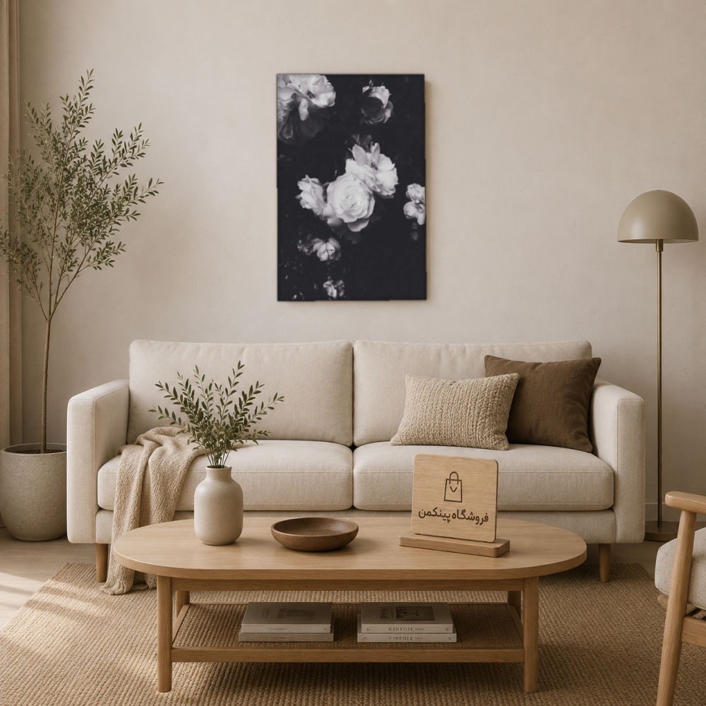 تابلو شاسی پینکمن طرح تکرنگ استتیک - Monochrome Aesthetic کد Jm 27