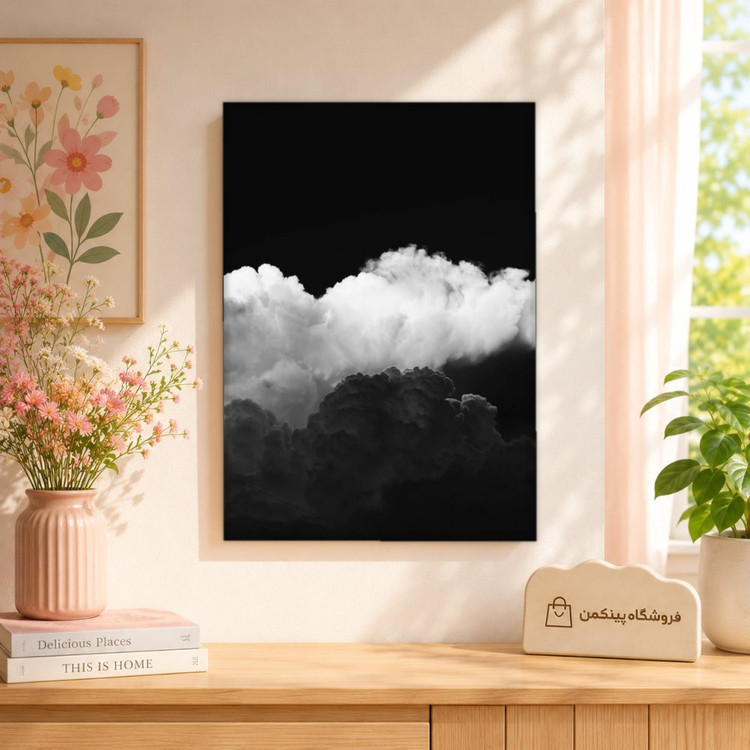 تابلو شاسی پینکمن طرح تکرنگ استتیک - Monochrome Aesthetic کد Jm 18