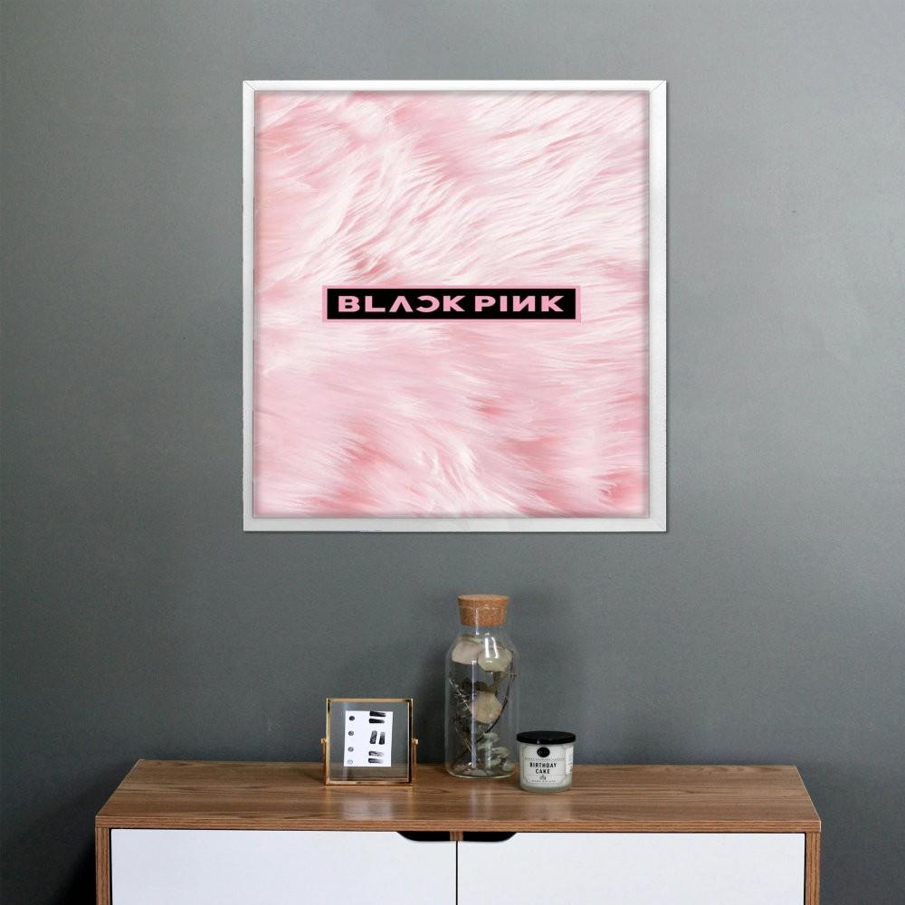 تابلو پینکمن طرح گروه بلکپینک بلکپینک صورتی BLACKPINK Pink 6 Jm