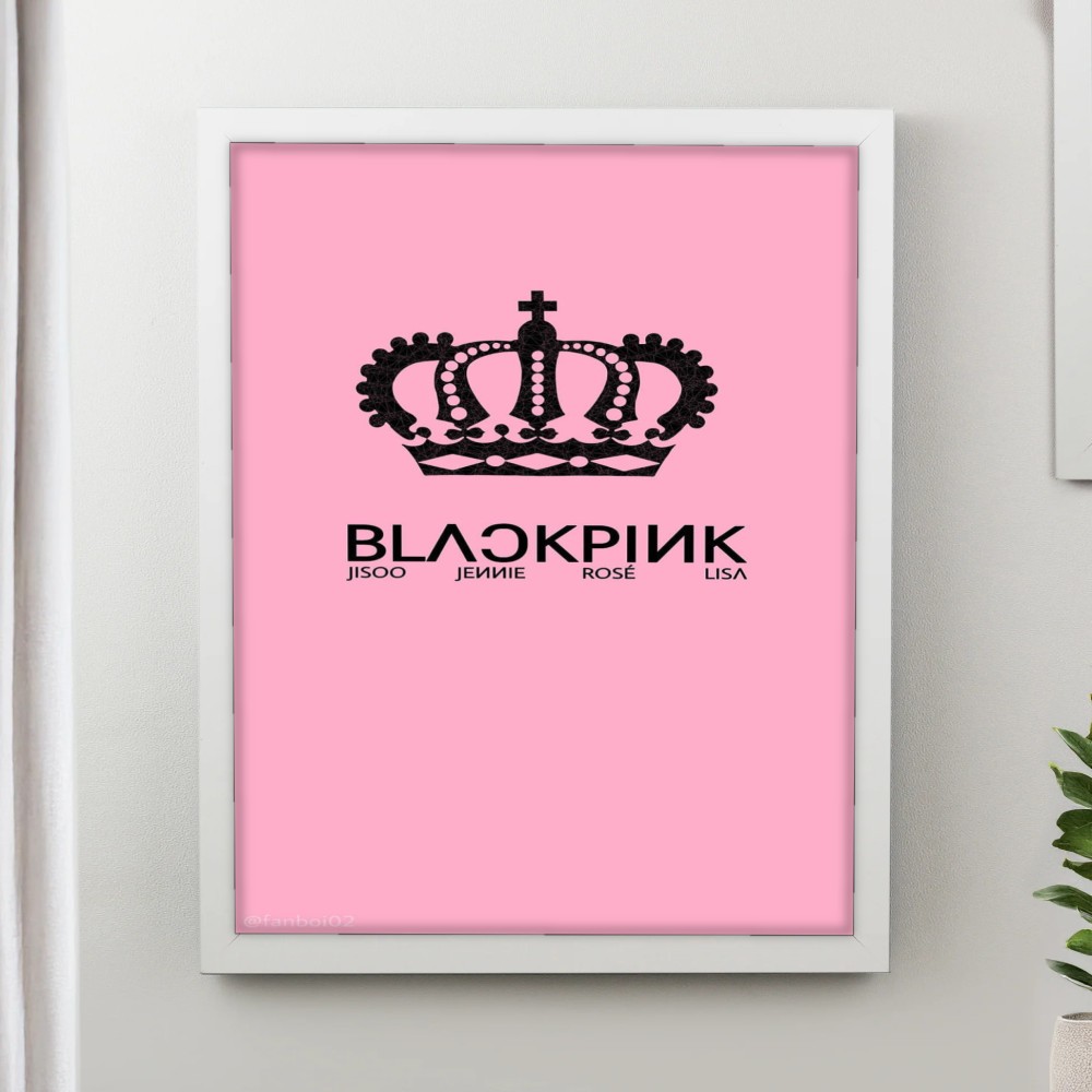 تابلو پینکمن طرح گروه بلکپینک بلکپینک صورتی BLACKPINK Pink 26 Jm