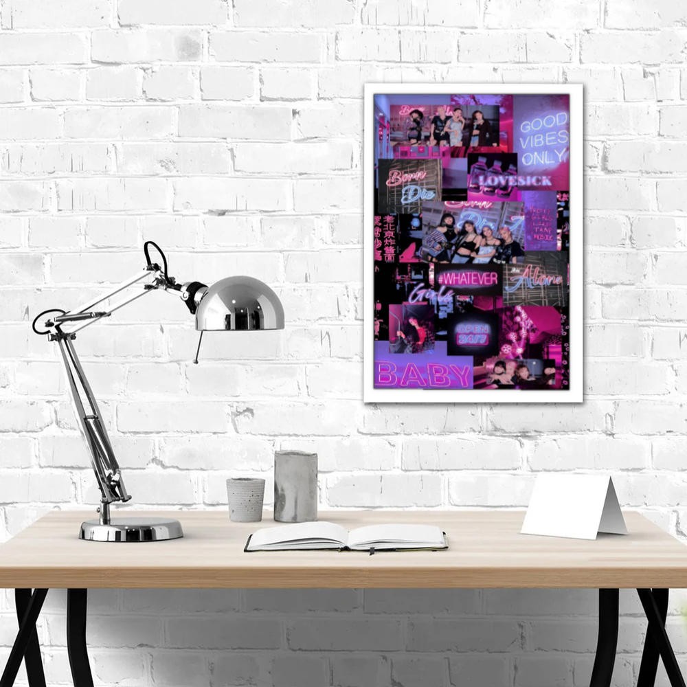تابلو پینکمن طرح گروه بلکپینک بلکپینک صورتی BLACKPINK Pink 1 Jm