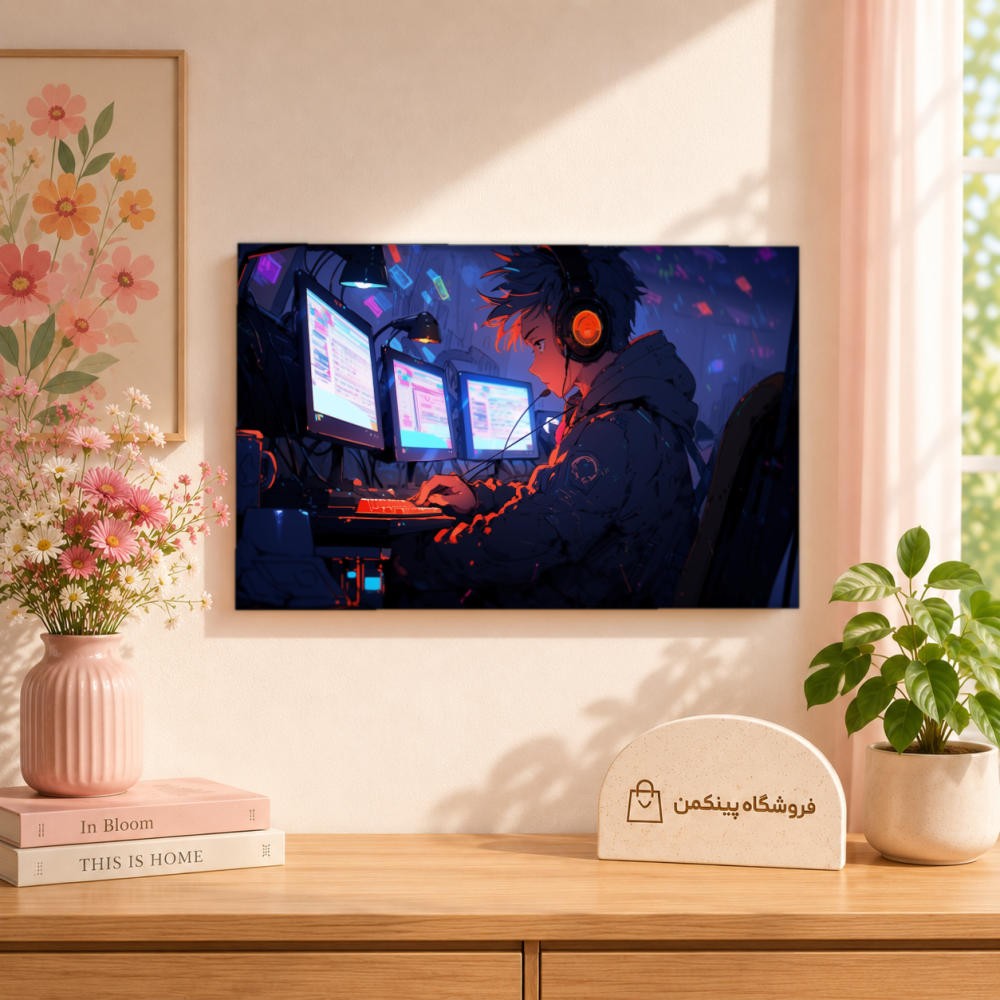 تابلو شاسی پینکمن طرح تکنولوژی نسخه چهارم - Tech Desktop 4k کد Jm 16
