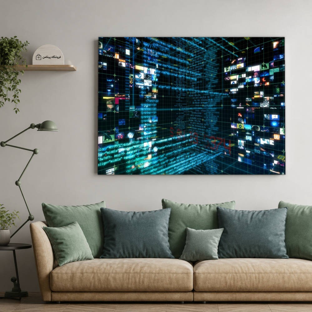 تابلو شاسی پینکمن طرح تکنولوژی نسخه سوم - Tech 4k PC کد Jm 28