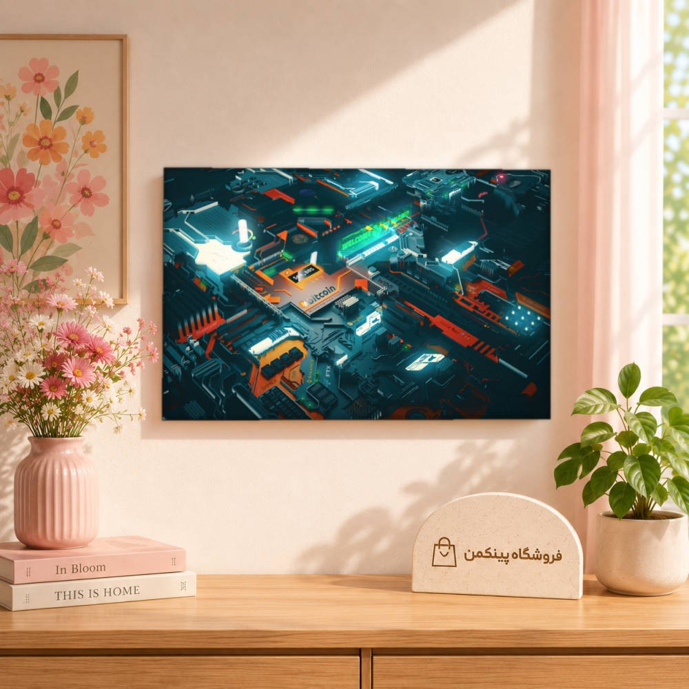تابلو شاسی پینکمن طرح تکنولوژی نسخه سوم - Tech 4k PC کد Jm 12