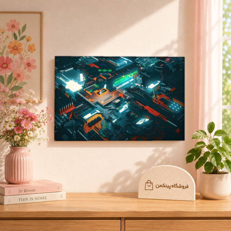 تابلو شاسی پینکمن طرح تکنولوژی نسخه سوم - Tech 4k PC کد Jm 12
