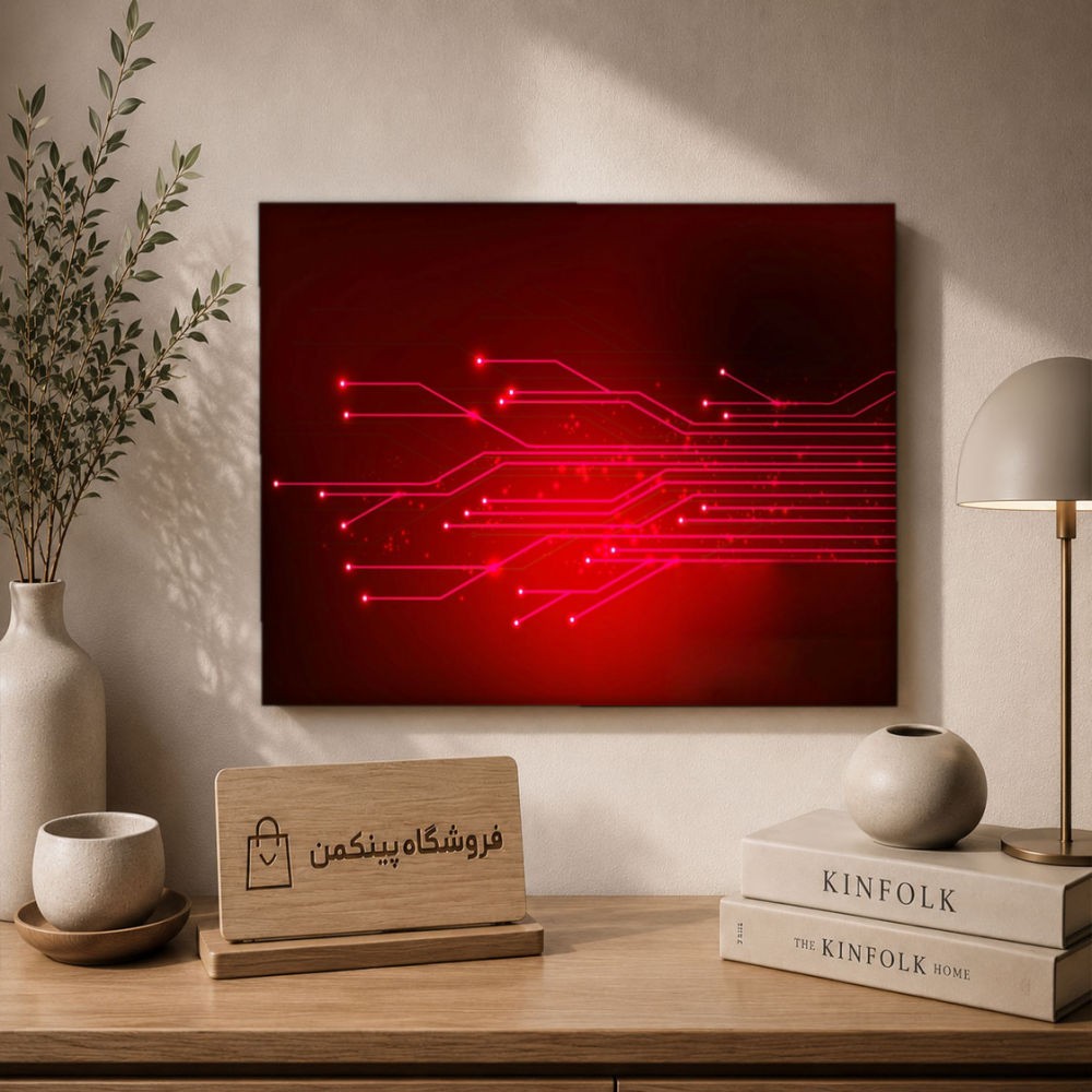 تابلو شاسی پینکمن طرح تکنولوژی قرمز - Technology Red کد Jm 6