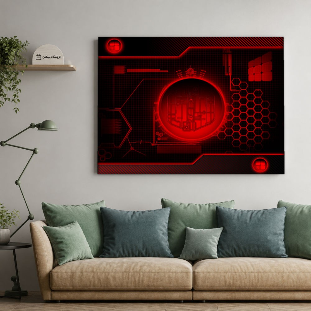 تابلو شاسی پینکمن طرح تکنولوژی قرمز - Technology Red کد Jm 3
