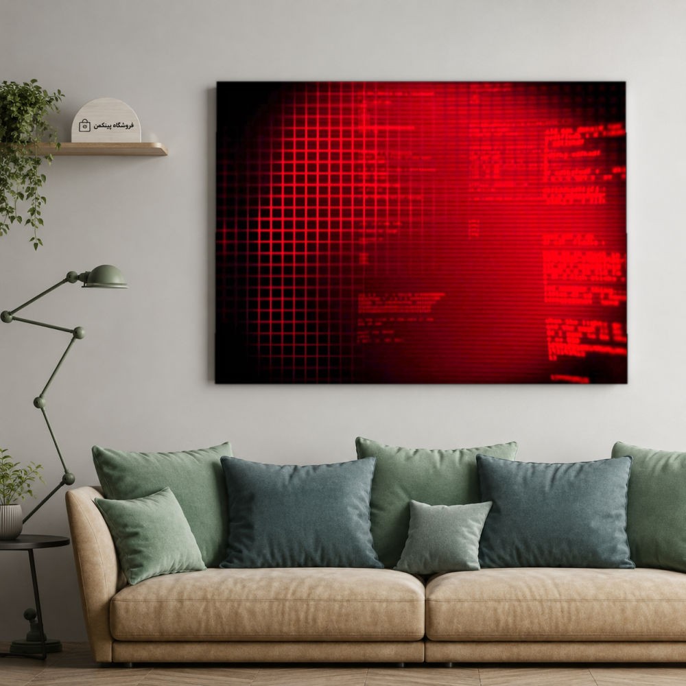 تابلو شاسی پینکمن طرح تکنولوژی قرمز - Technology Red کد Jm 24