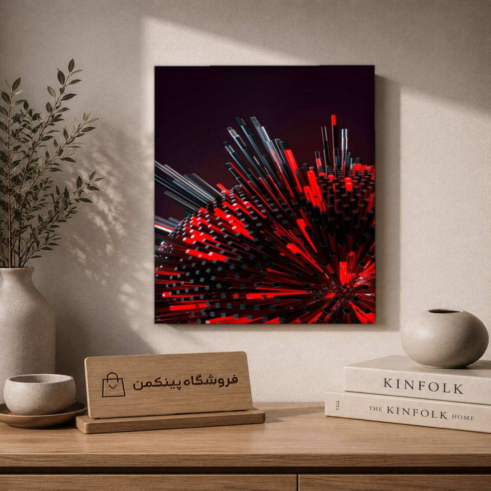 تابلو شاسی پینکمن طرح تکنولوژی قرمز - Technology Red کد Jm 23