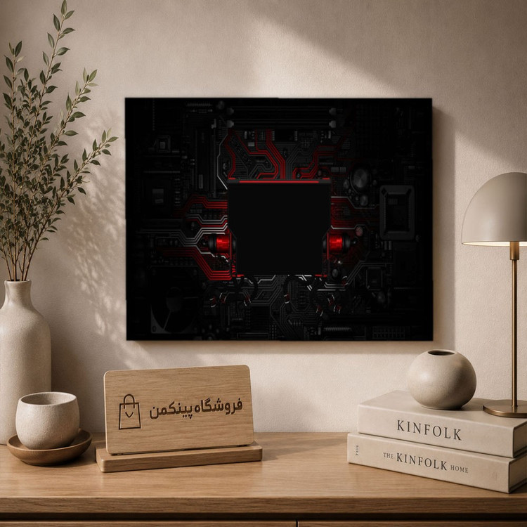 تابلو شاسی پینکمن طرح تکنولوژی قرمز - Technology Red کد Jm 14