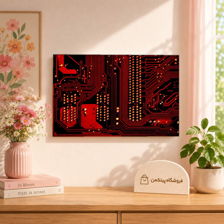 تابلو شاسی پینکمن طرح تکنولوژی قرمز - Technology Red کد Jm 11