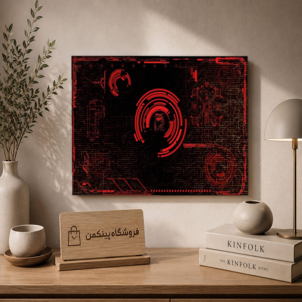 تابلو شاسی پینکمن طرح تکنولوژی قرمز - Technology Red کد Jm 10