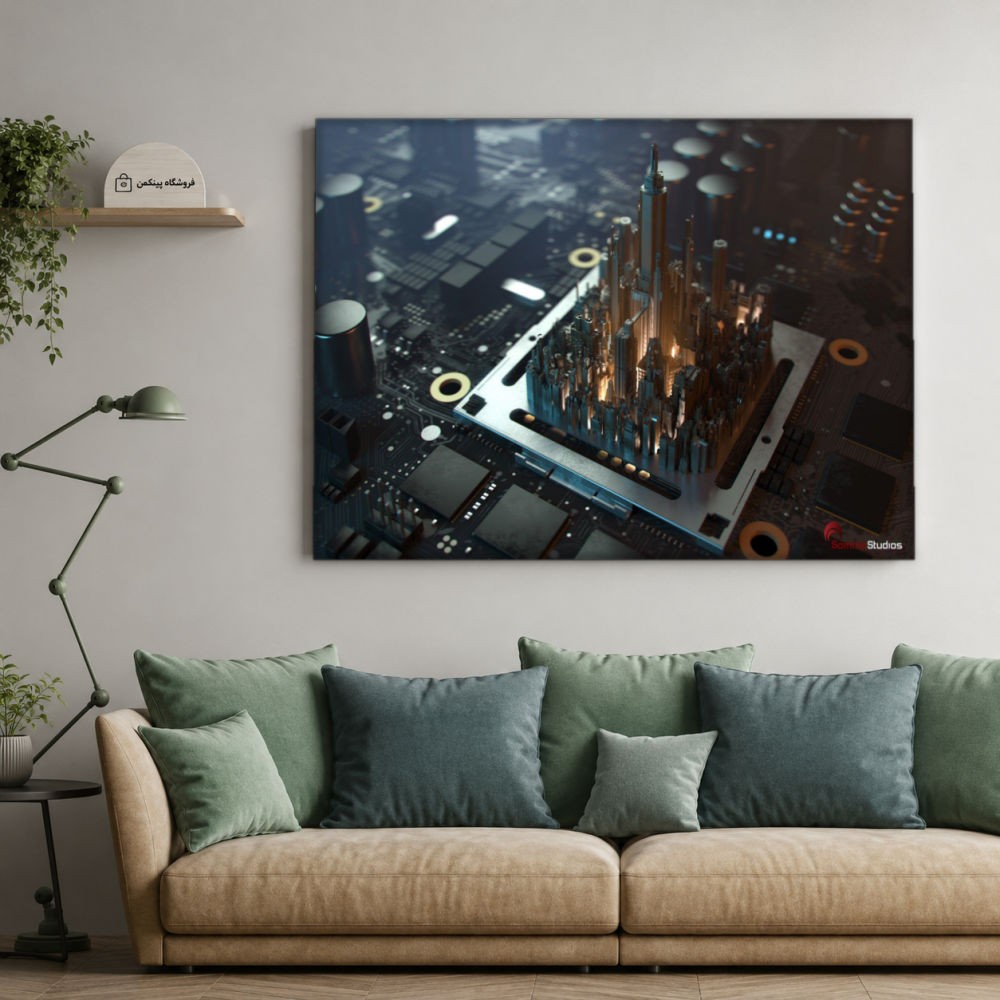 تابلو شاسی پینکمن طرح تکنولوژی شهر - Technology City کد Jm 3
