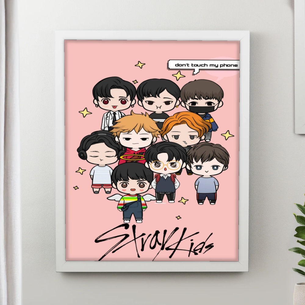 تابلو پینکمن طرح گروه استری کیدز کیوت Cute Stray Kids 27 Jm