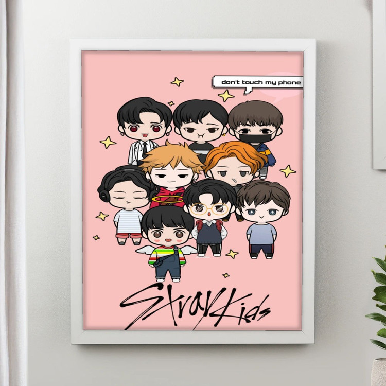 تابلو پینکمن طرح گروه استری کیدز کیوت Cute Stray Kids 27 Jm