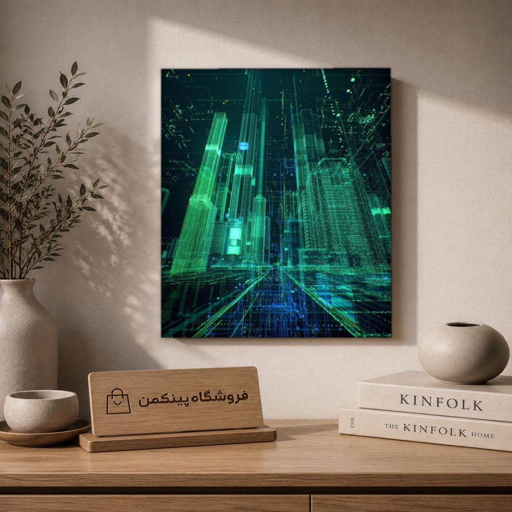 تابلو شاسی پینکمن طرح تکنولوژی شهر - Technology City کد Jm 22