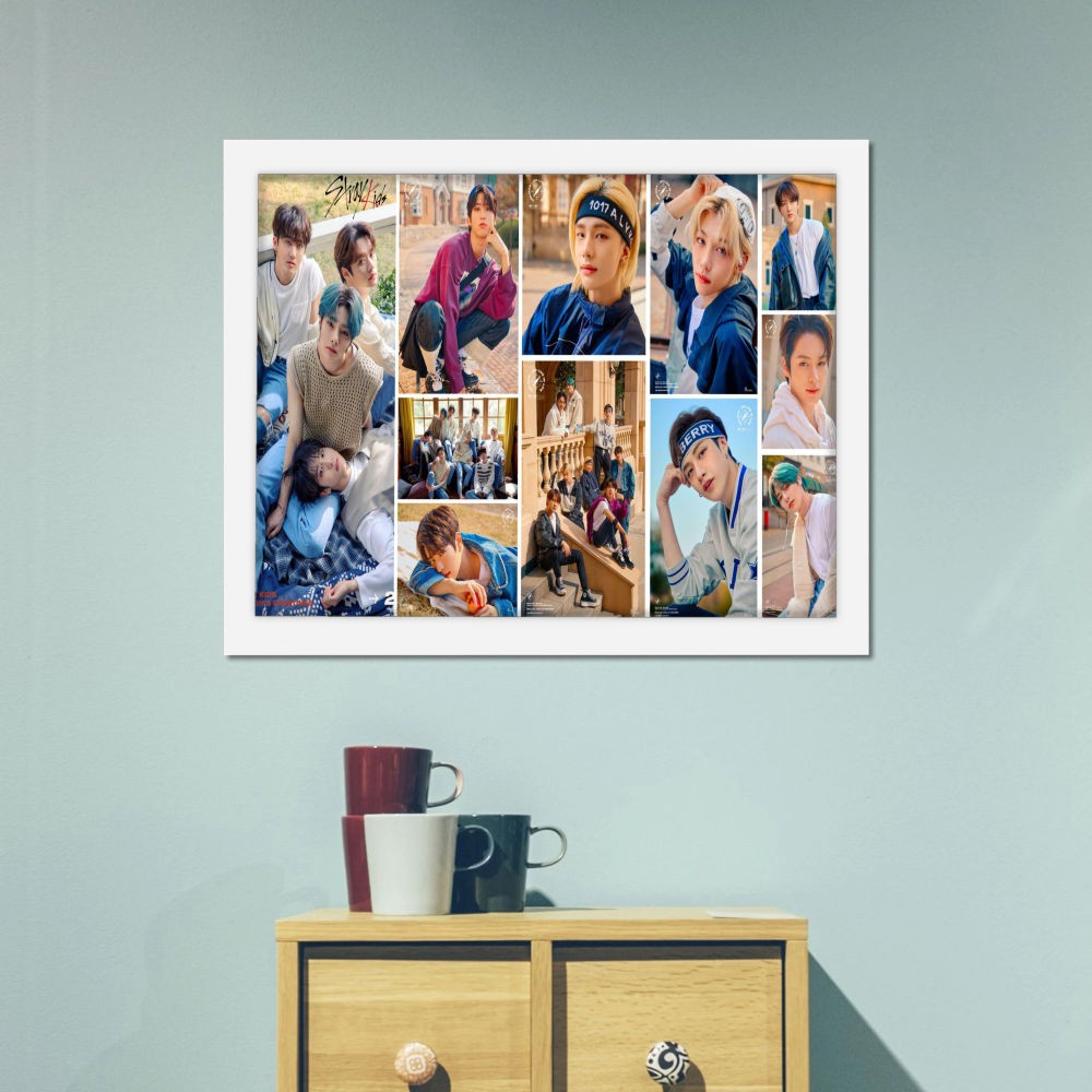 تابلو پینکمن طرح گروه استری کیدز کلاژ Stray Kids Collage 29 Jm