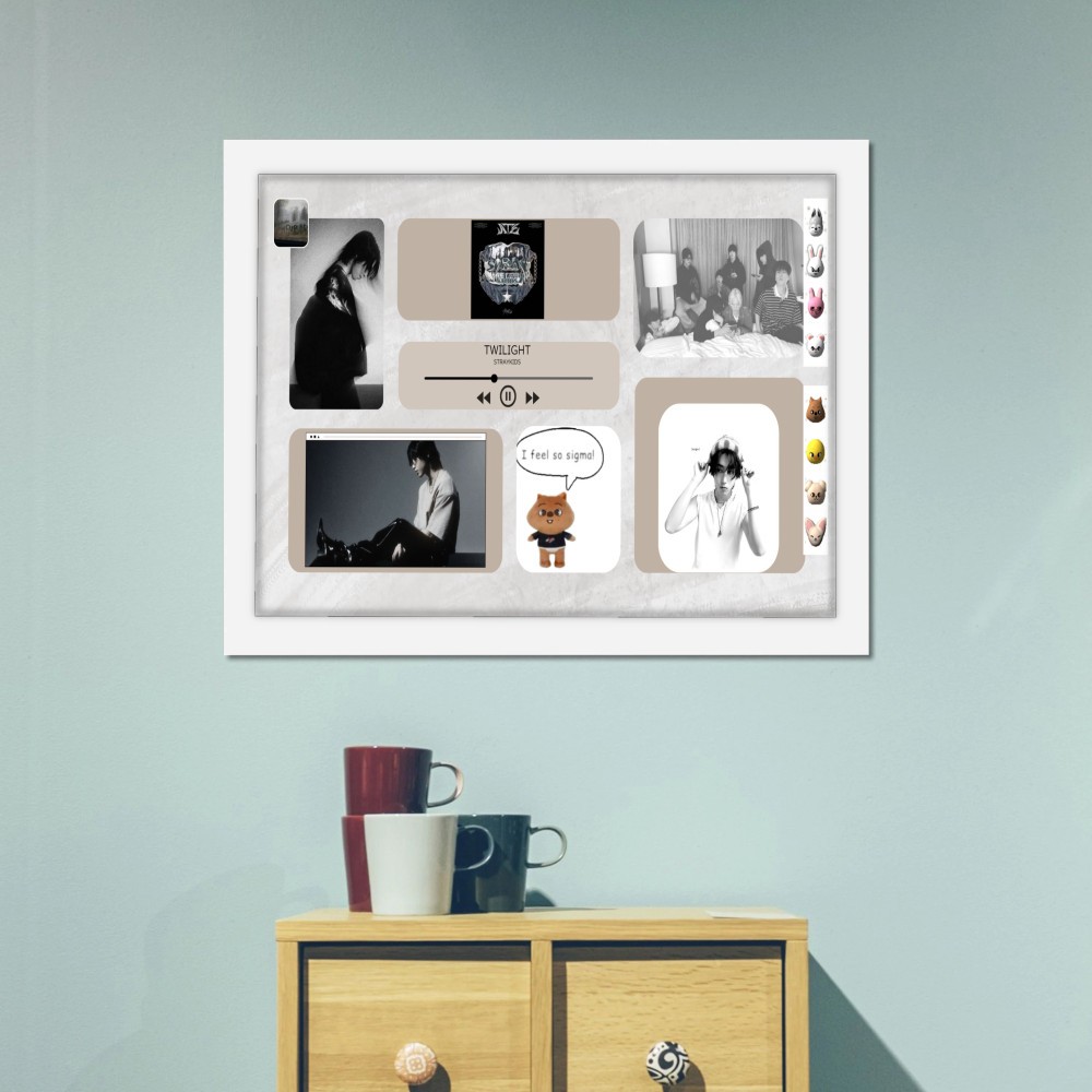تابلو پینکمن طرح گروه استری کیدز کلاژ Stray Kids Collage 25 Jm