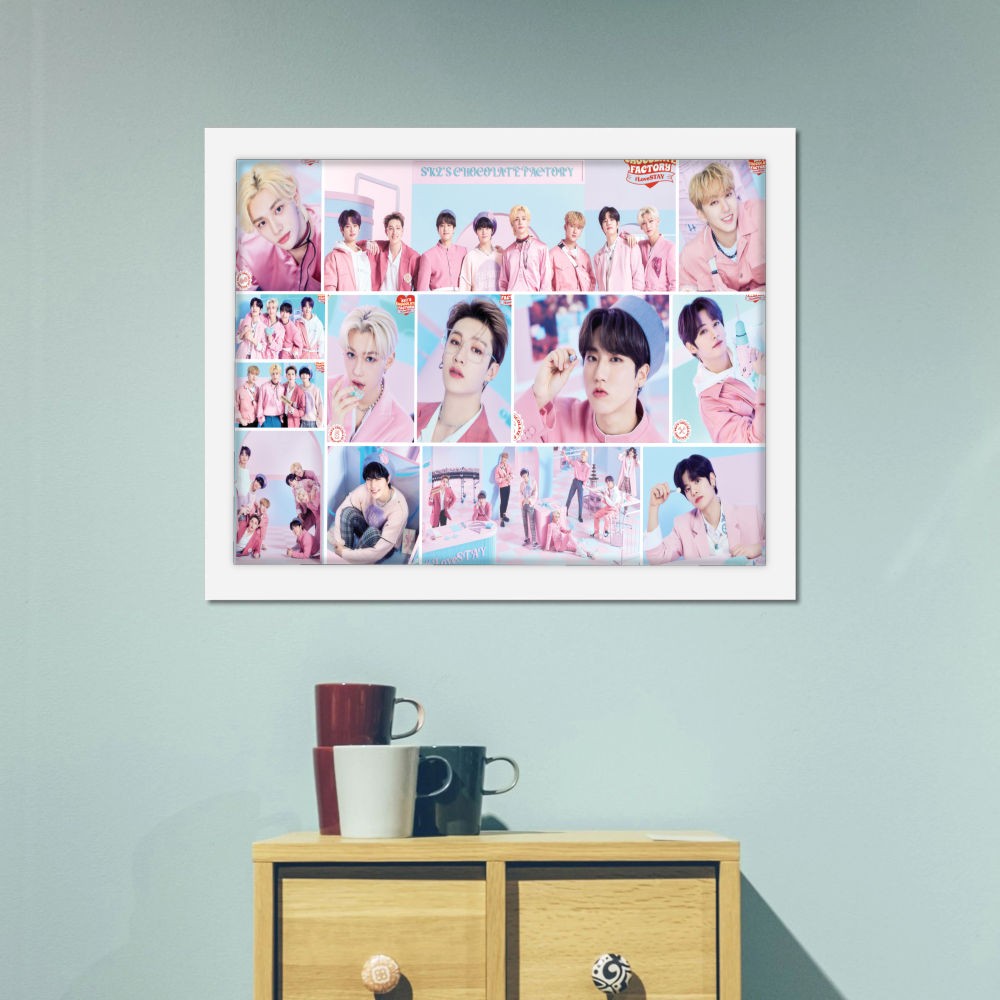 تابلو پینکمن طرح گروه استری کیدز کلاژ Stray Kids Collage 11 Jm