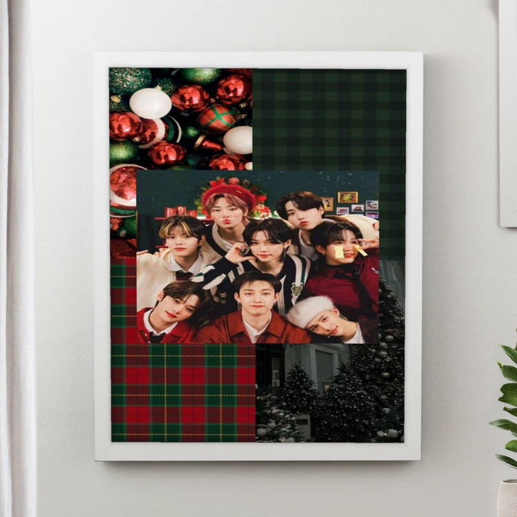 تابلو پینکمن طرح گروه استری کیدز کریسمس Stray Kids Christmas 9 Jm