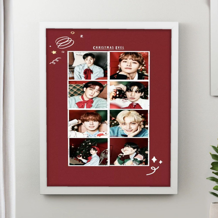 تابلو پینکمن طرح گروه استری کیدز کریسمس Stray Kids Christmas 6 Jm