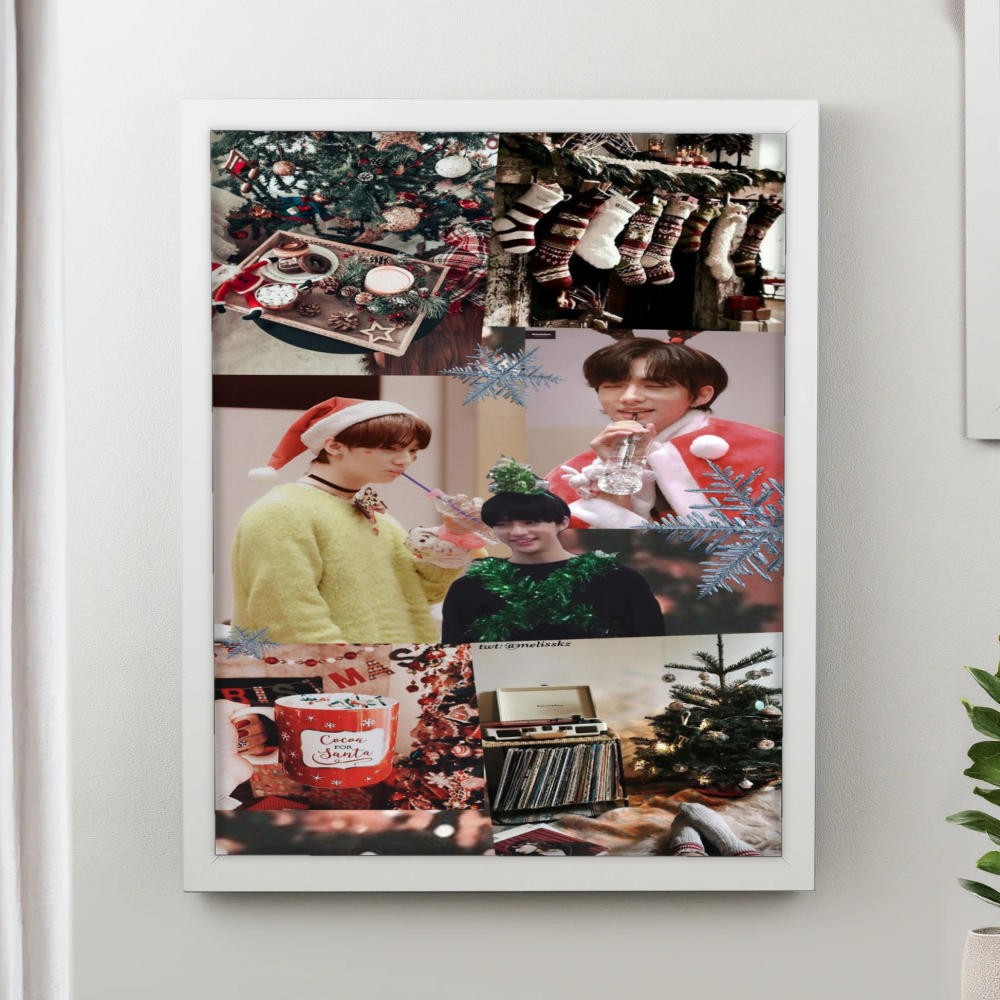 تابلو پینکمن طرح گروه استری کیدز کریسمس Stray Kids Christmas 18 Jm