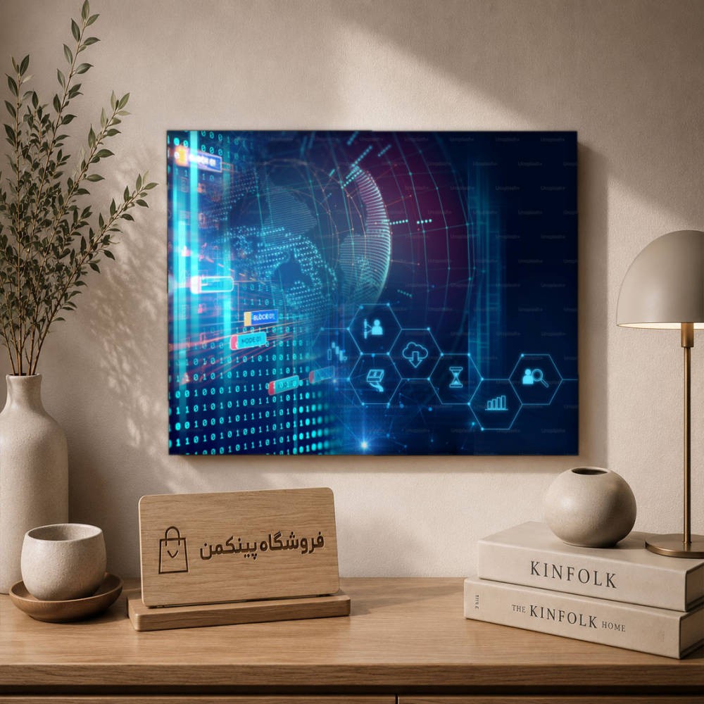 تابلو شاسی پینکمن طرح تکنولوژی جهان - Technology World کد Jm 13