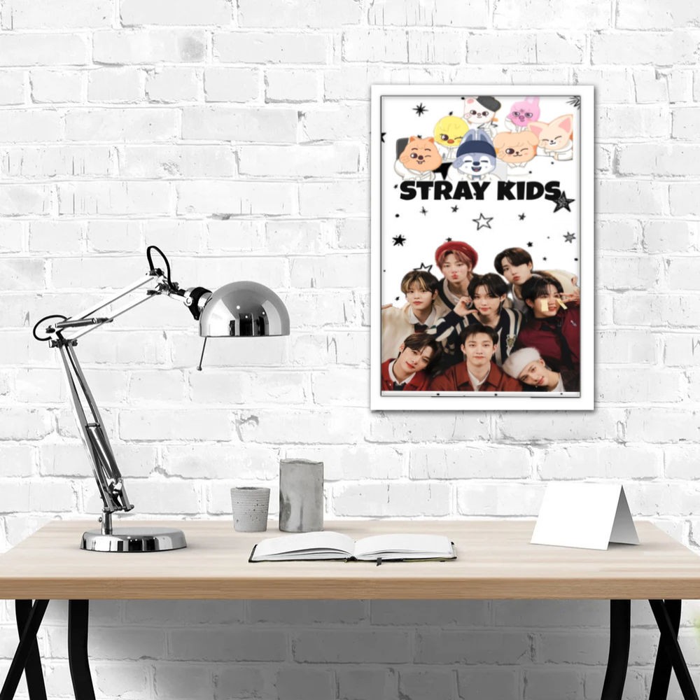 تابلو پینکمن طرح گروه استری کیدز کارتونی Stray Kids Cartoon 17 Jm