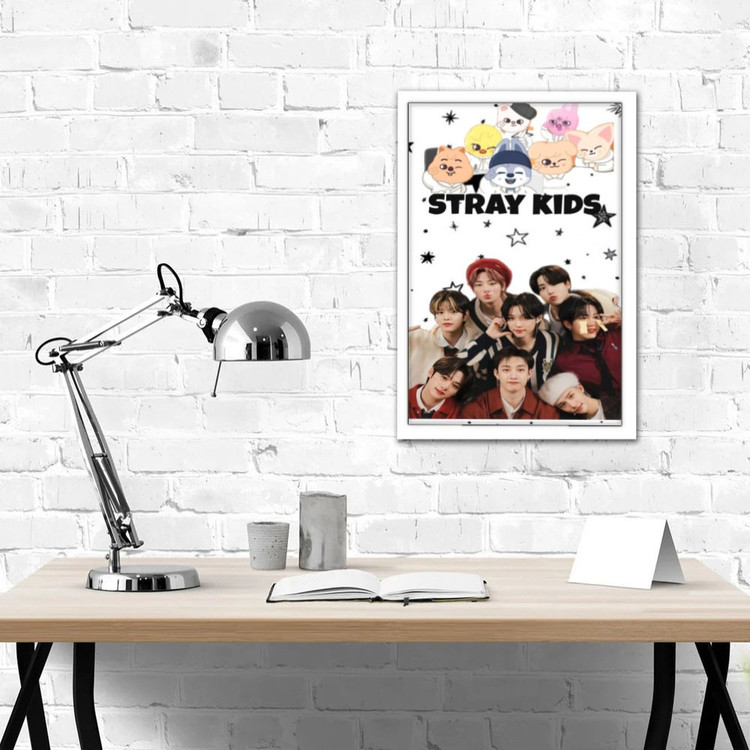 تابلو پینکمن طرح گروه استری کیدز کارتونی Stray Kids Cartoon 17 Jm