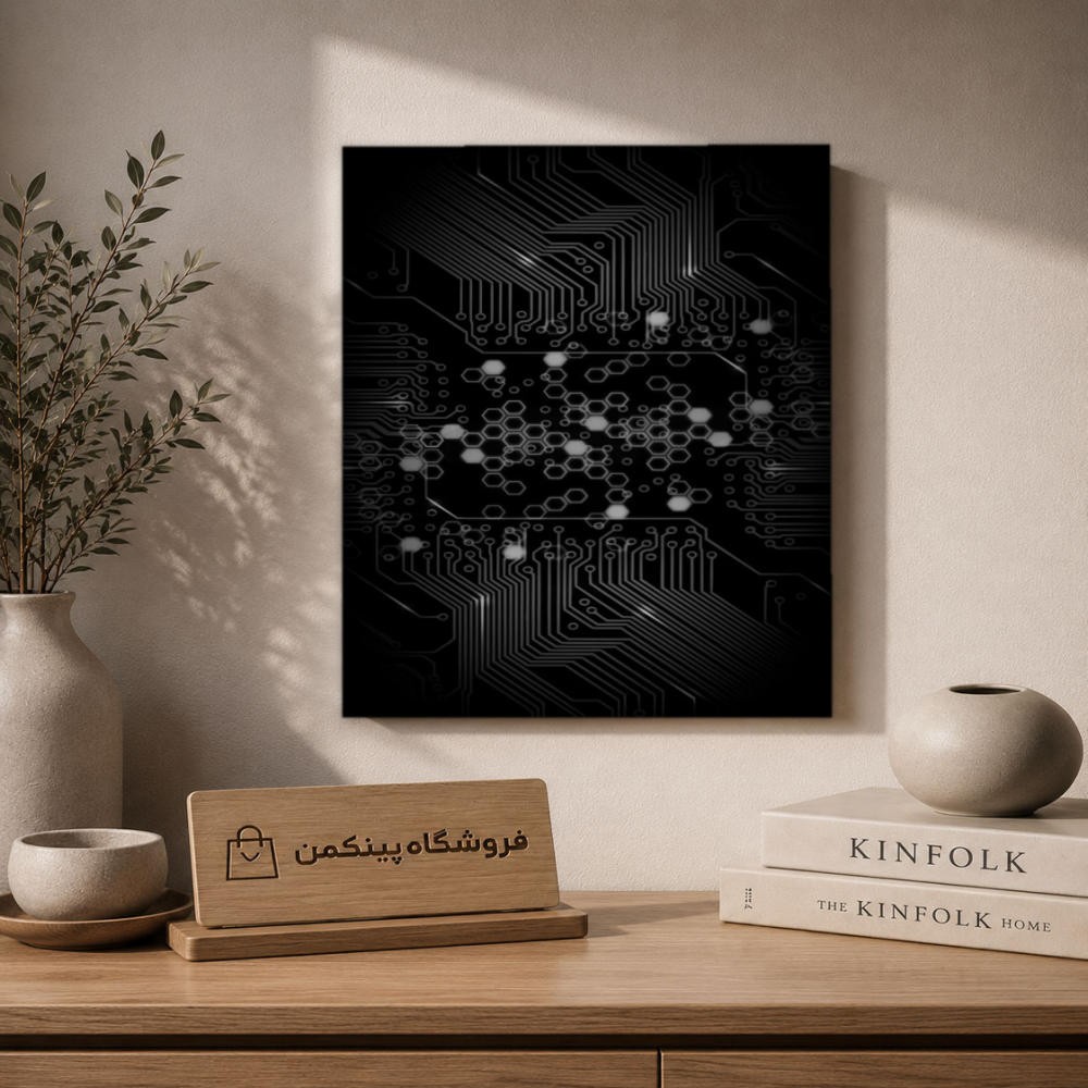 تابلو شاسی پینکمن طرح تکنولوژی تاریک - Technology Dark کد Jm 28