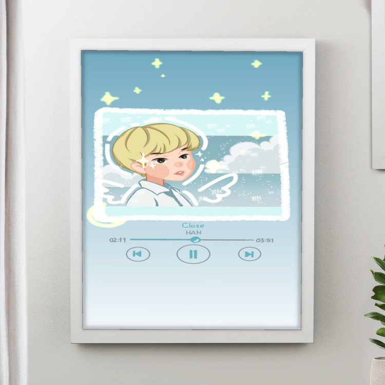 تابلو پینکمن طرح گروه استری کیدز کارتونی Stray Kids Cartoon 1 Jm