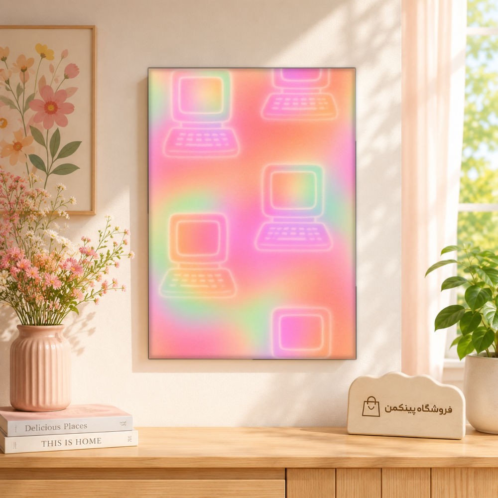 تابلو شاسی پینکمن طرح تکنولوژی استتیک - Tech Aesthetic کد Jm 28
