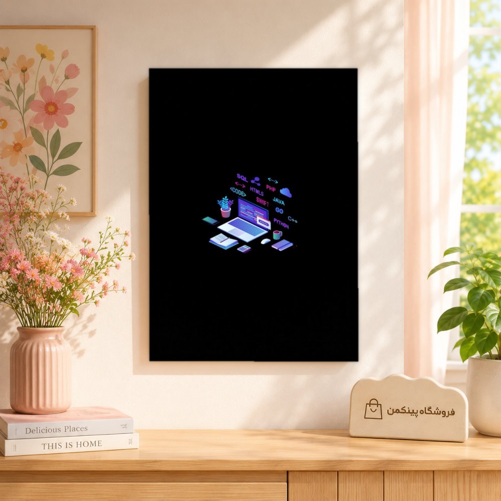 تابلو شاسی پینکمن طرح تکنولوژی استتیک - Tech Aesthetic کد Jm 26