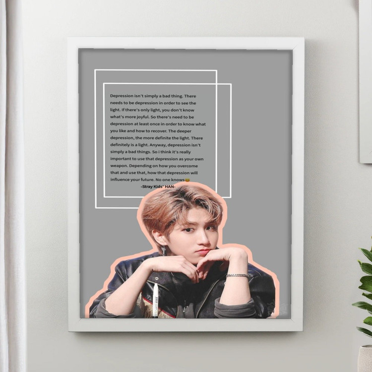 تابلو پینکمن طرح گروه استری کیدز هان Stray Kids Han 30 Jm