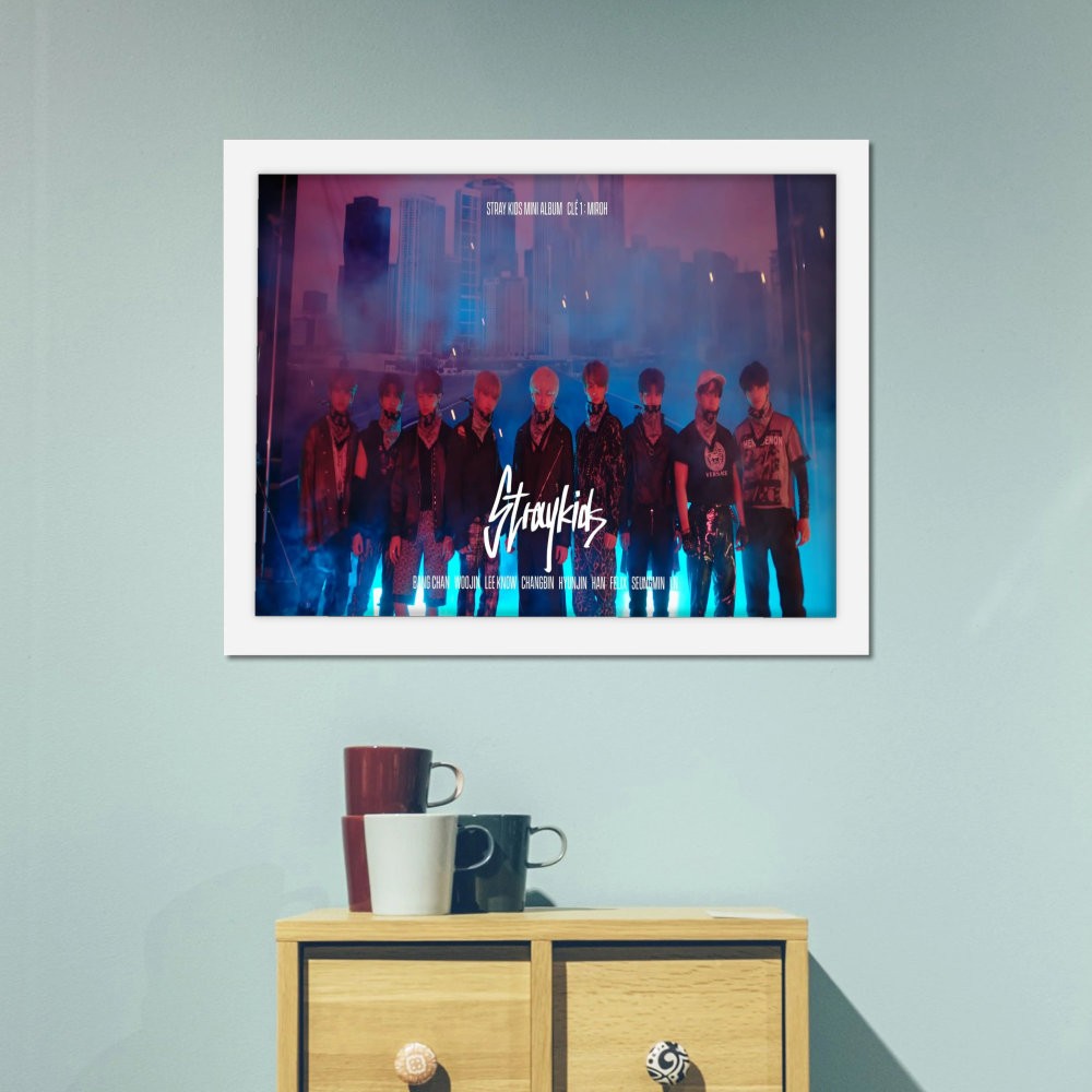 تابلو پینکمن طرح گروه استری کیدز هان Han Stray Kids 26 Jm