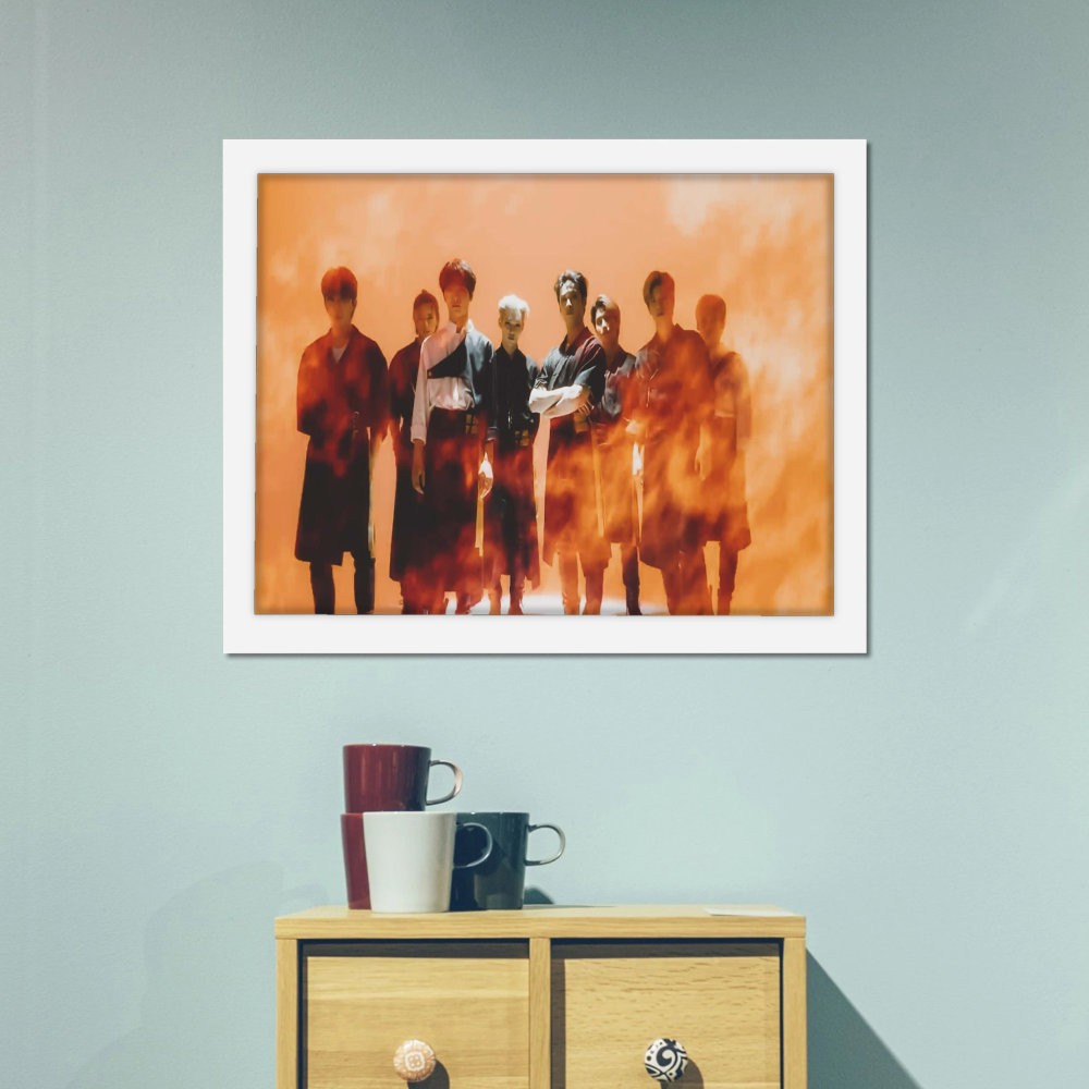 تابلو پینکمن طرح گروه استری کیدز هان Han Stray Kids 15 Jm