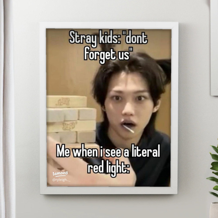 تابلو پینکمن طرح گروه استری کیدز میم Stray Kids Memes 19 Jm