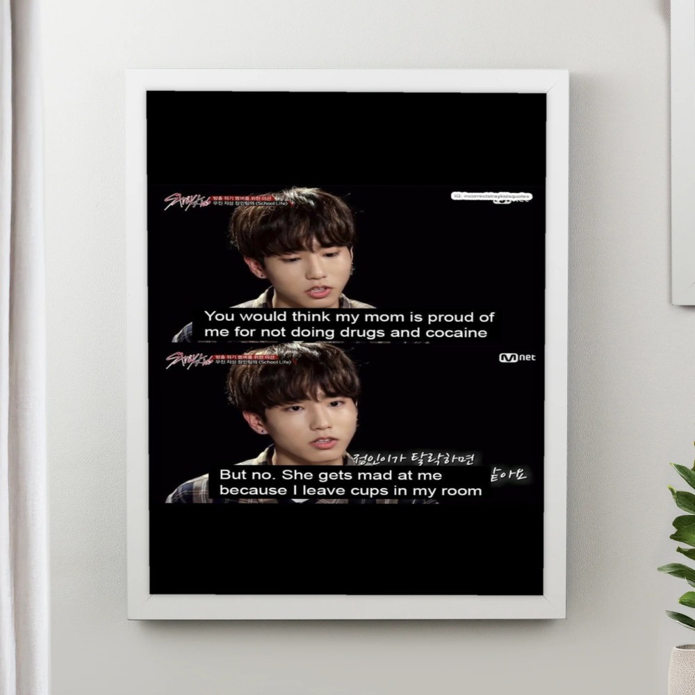 تابلو پینکمن طرح گروه استری کیدز میم Stray Kids Memes 17 Jm