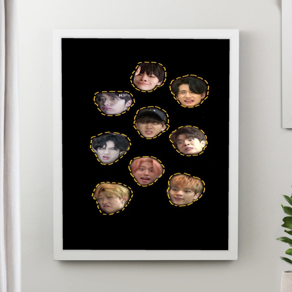 تابلو پینکمن طرح گروه استری کیدز میم Stray Kids Memes 11 Jm
