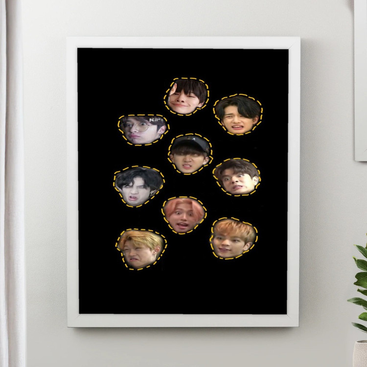 تابلو پینکمن طرح گروه استری کیدز میم Stray Kids Memes 11 Jm