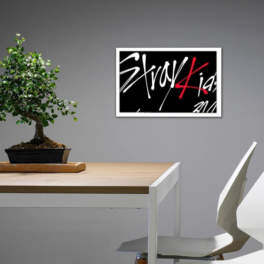 تابلو پینکمن طرح گروه استری کیدز لوگو Stray Kids Logo 17 Jm