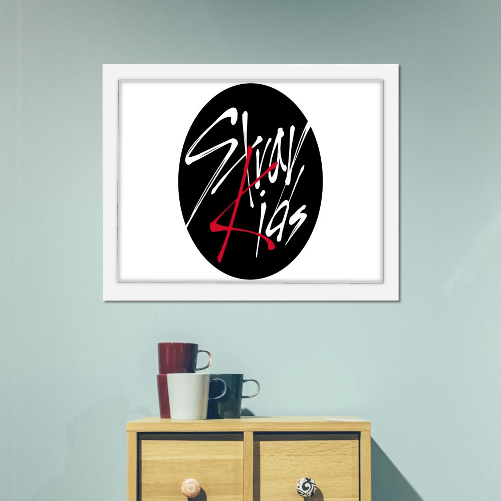 تابلو پینکمن طرح گروه استری کیدز لوگو Stray Kids Logo 14 Jm