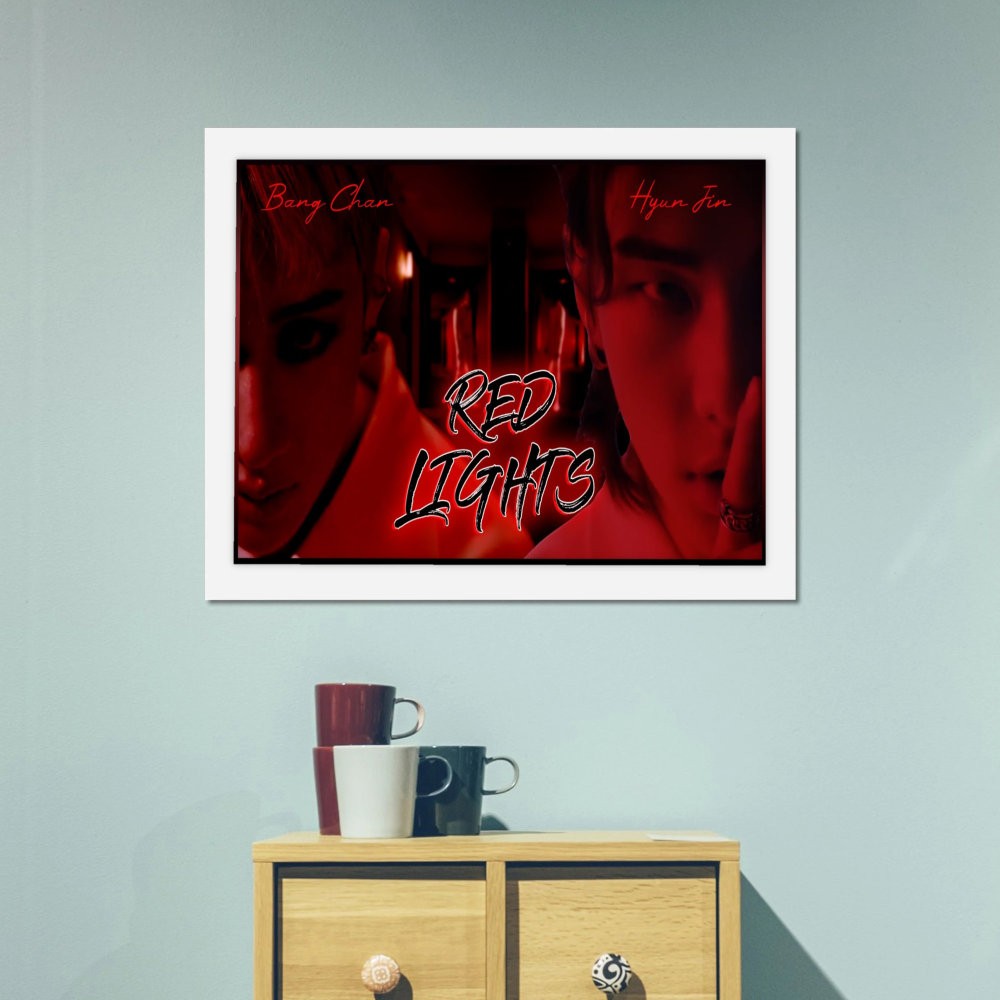 تابلو پینکمن طرح گروه استری کیدز قرمز Stray Kids Red 3 Jm
