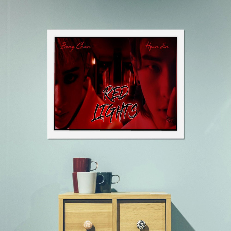 تابلو پینکمن طرح گروه استری کیدز قرمز Stray Kids Red 3 Jm