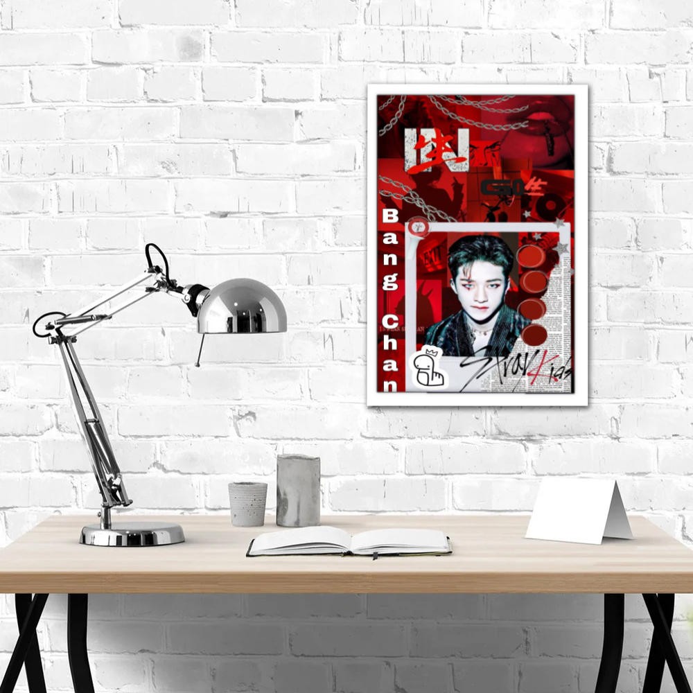 تابلو پینکمن طرح گروه استری کیدز قرمز Stray Kids Red 29 Jm