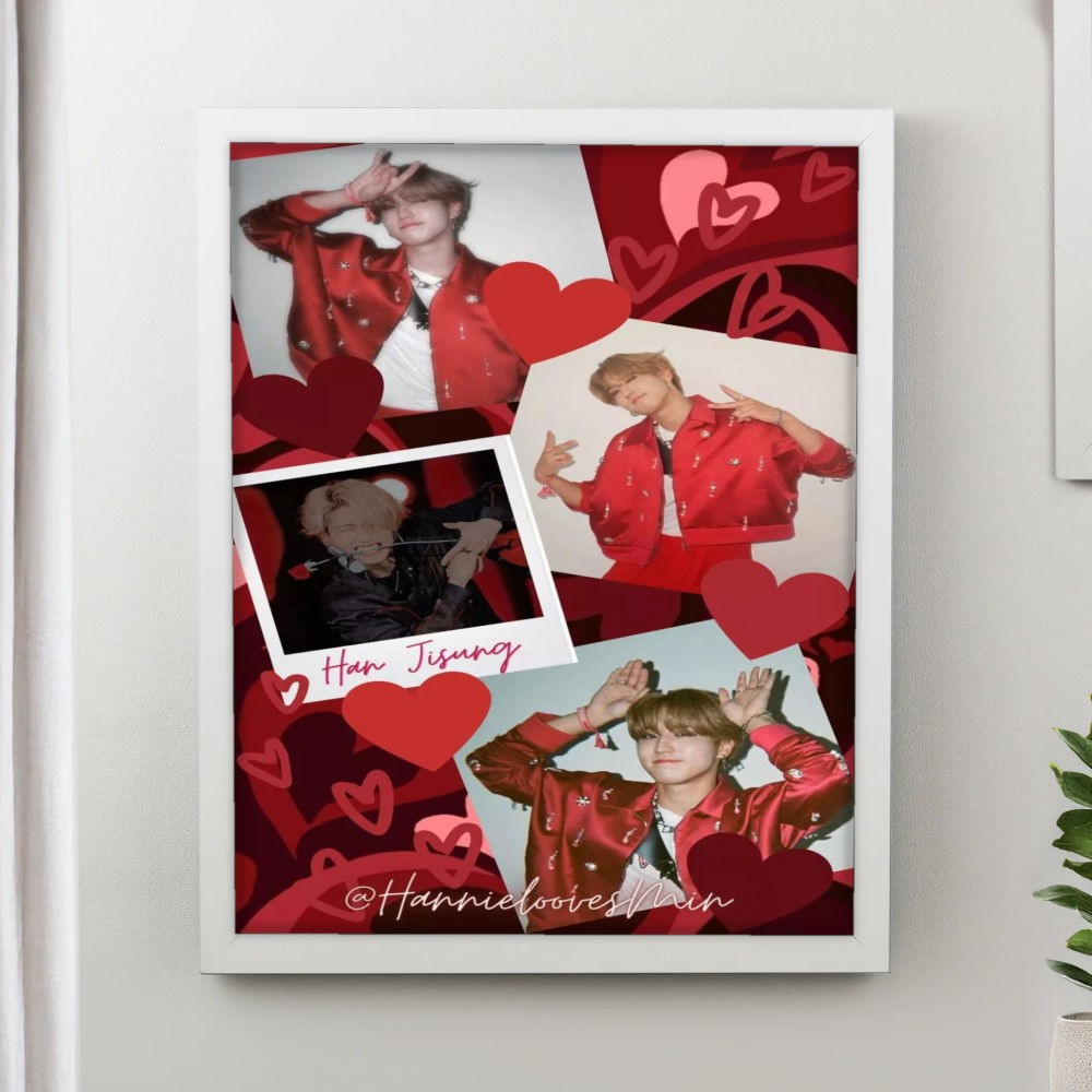تابلو پینکمن طرح گروه استری کیدز قرمز Stray Kids Red 26 Jm