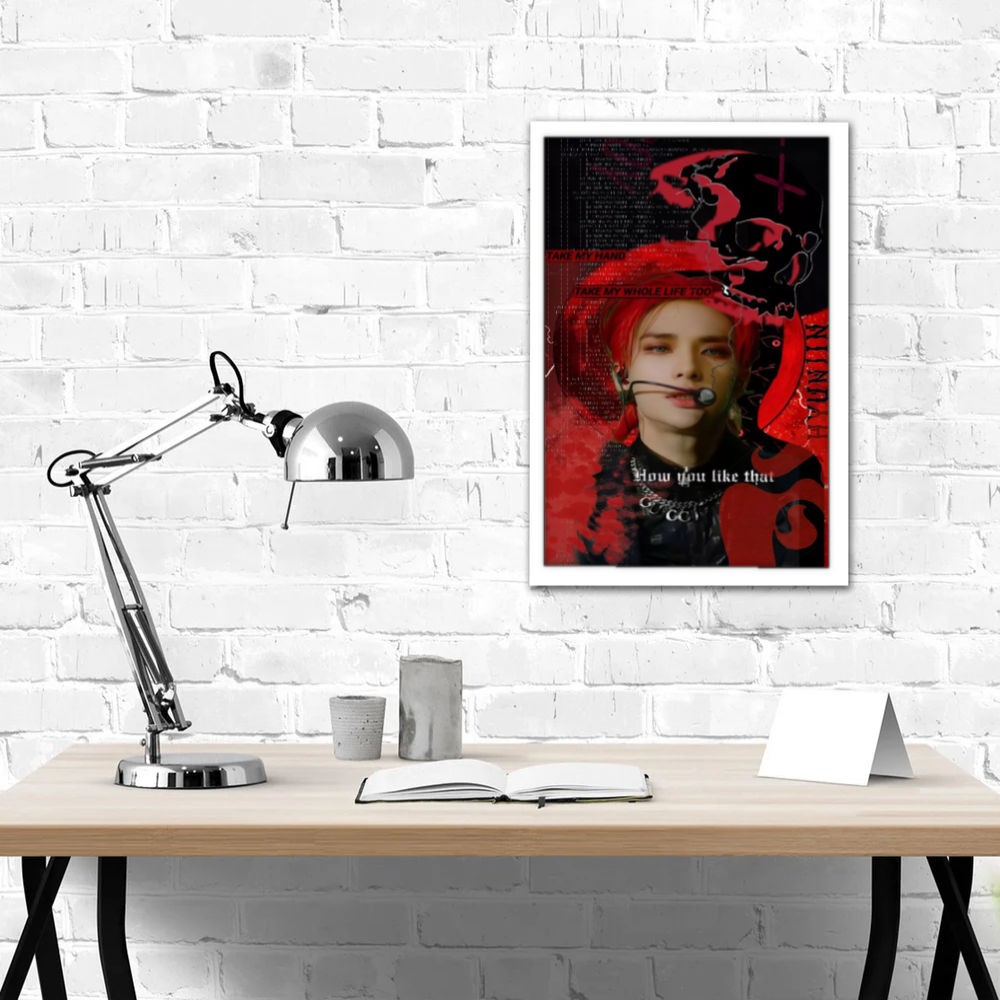 تابلو پینکمن طرح گروه استری کیدز قرمز Stray Kids Red 17 Jm